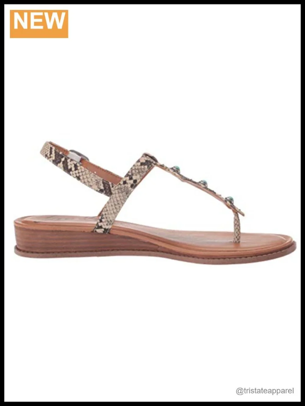 Wedge Sandals Slingback Rhinestone Turquoise Ornaments Open Toe